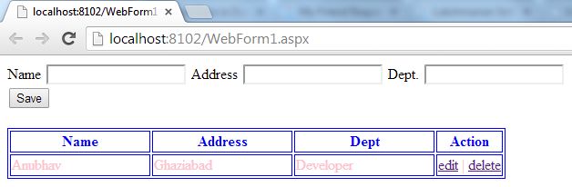 CRUD in Grid Using AngularJS